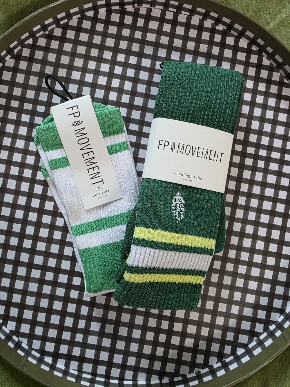 ✏️ NWT| FP MVMT Striped Tube Sock & NWT| FP MVMT  Lucky Honey Knee High Sock